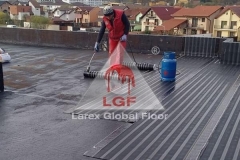 Larex Global Floor - Hidroizolatii acoperis balastat aplicare membrana bituminoasa cu arzator